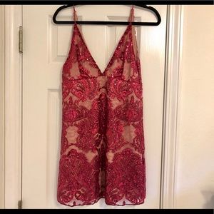 Free People Night Shimmers Mini Dress